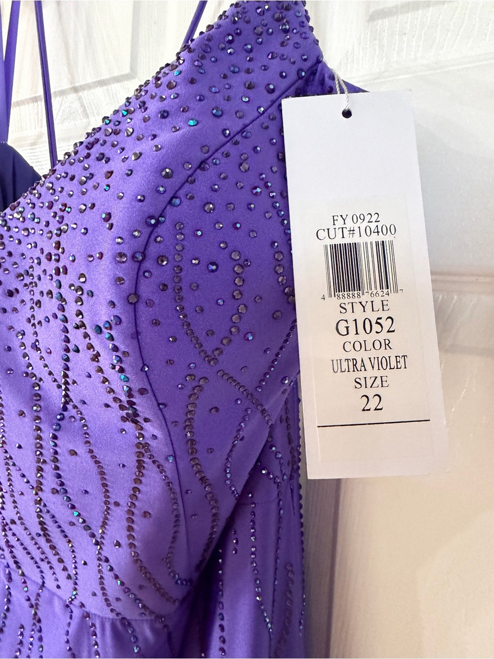 NWT Glow By Colors G1052 Gown in Ultra Violet ~ Size 22 | MSRP $498 - Picture 4 of 5